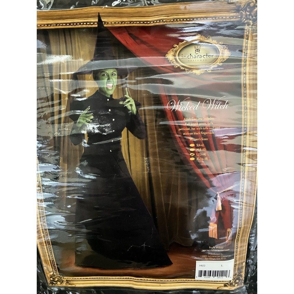 InCharactor Costumes Evil Wicked Witch Adult Costume Size Large - Picture 11 of 13
